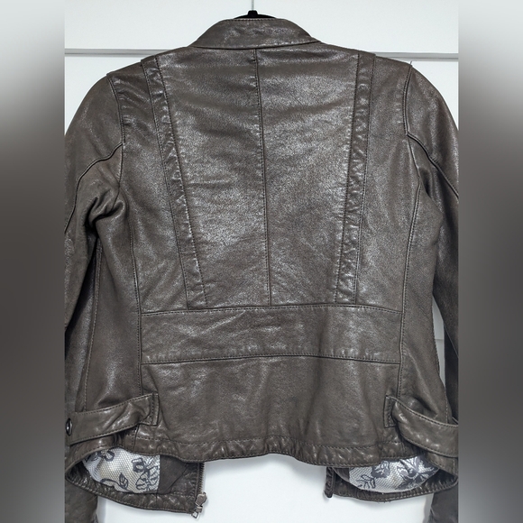 LINE 100% Lambskin Leather Jacket - Picture 11 of 17